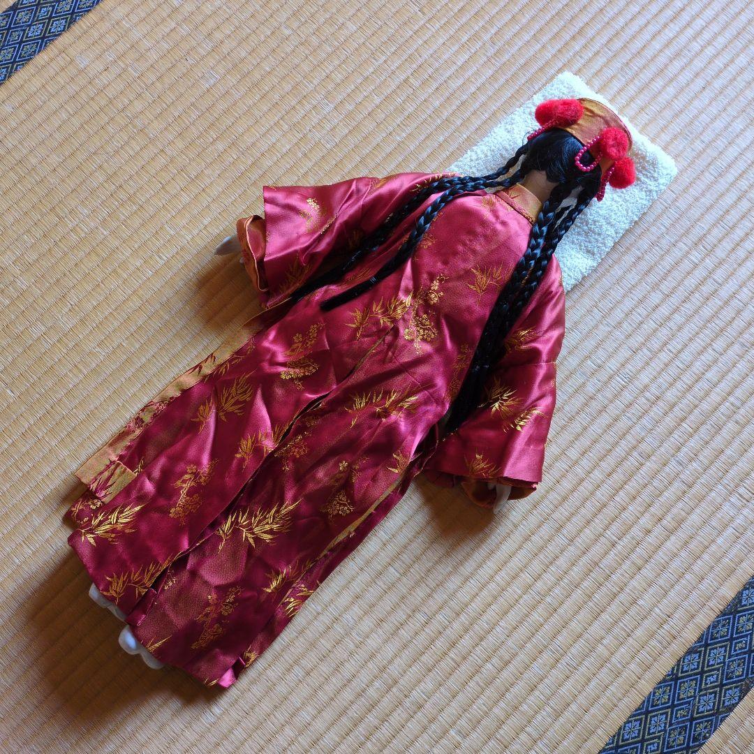 ✴アンティーク 「中国ペア人形」✴頭と手足は陶製・清朝時代の髪型と装いです✴