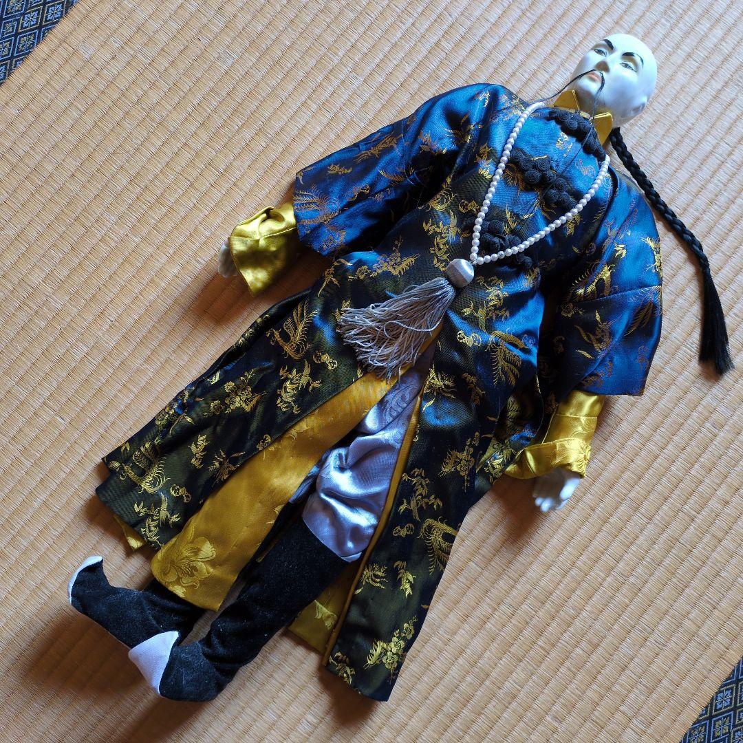 ✴アンティーク 「中国ペア人形」✴頭と手足は陶製・清朝時代の髪型と装いです✴