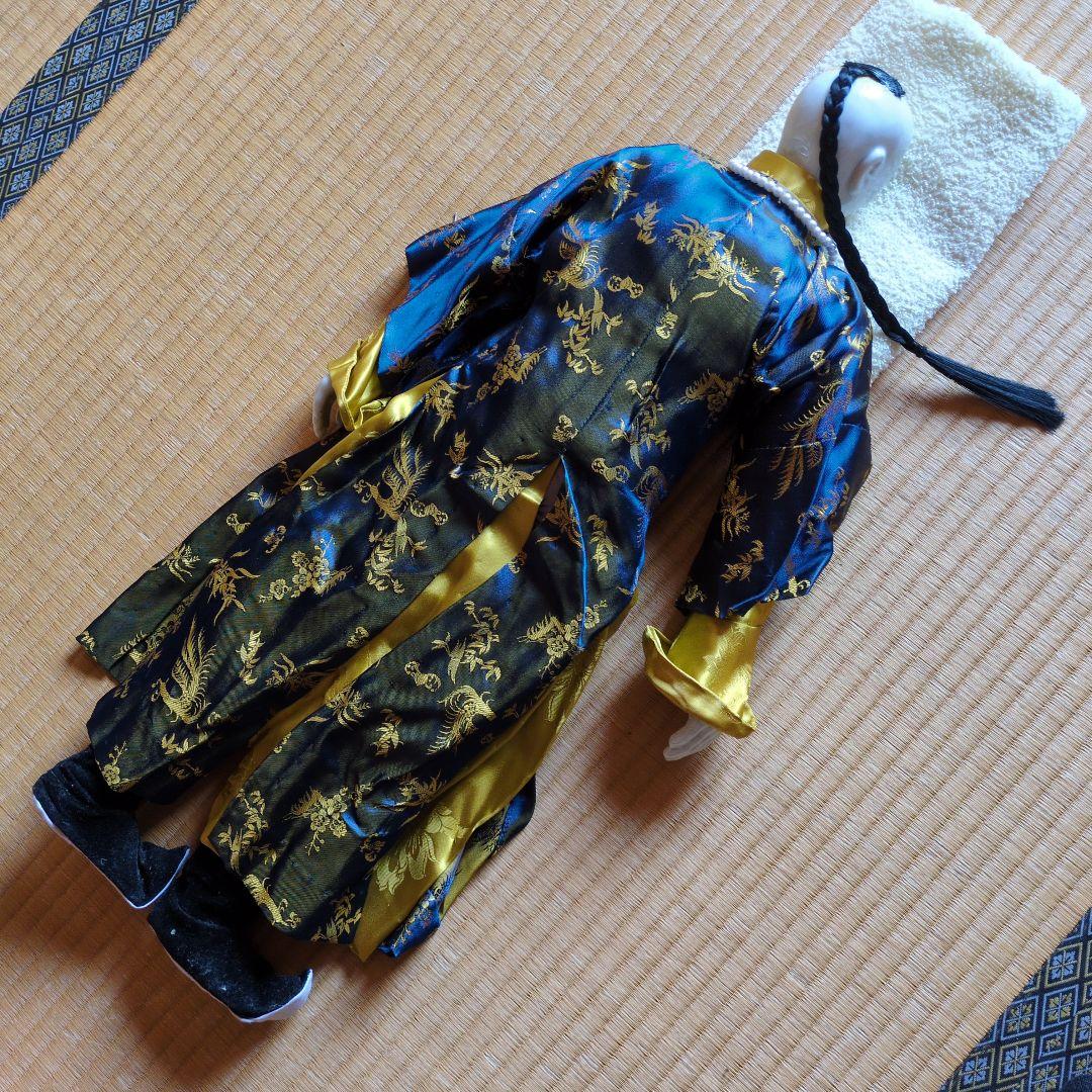 ✴アンティーク 「中国ペア人形」✴頭と手足は陶製・清朝時代の髪型と装いです✴