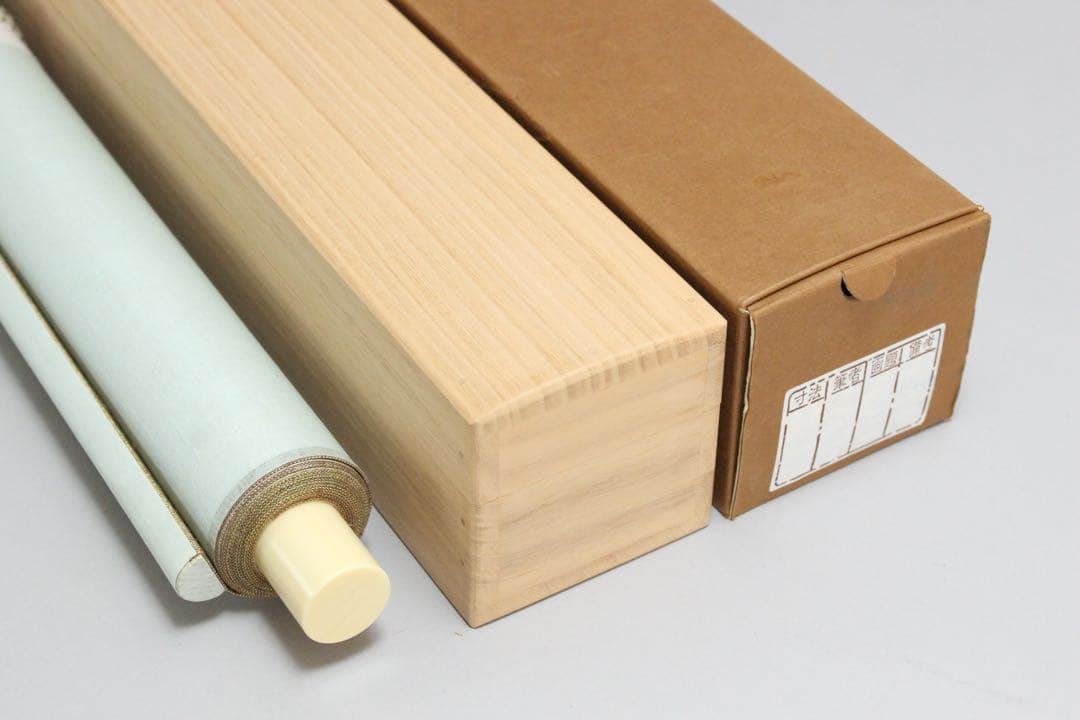 No5599掛軸　有友藺渓　山水画賛　紙本　合箱/畳箱　日本画　古美術　送料無料