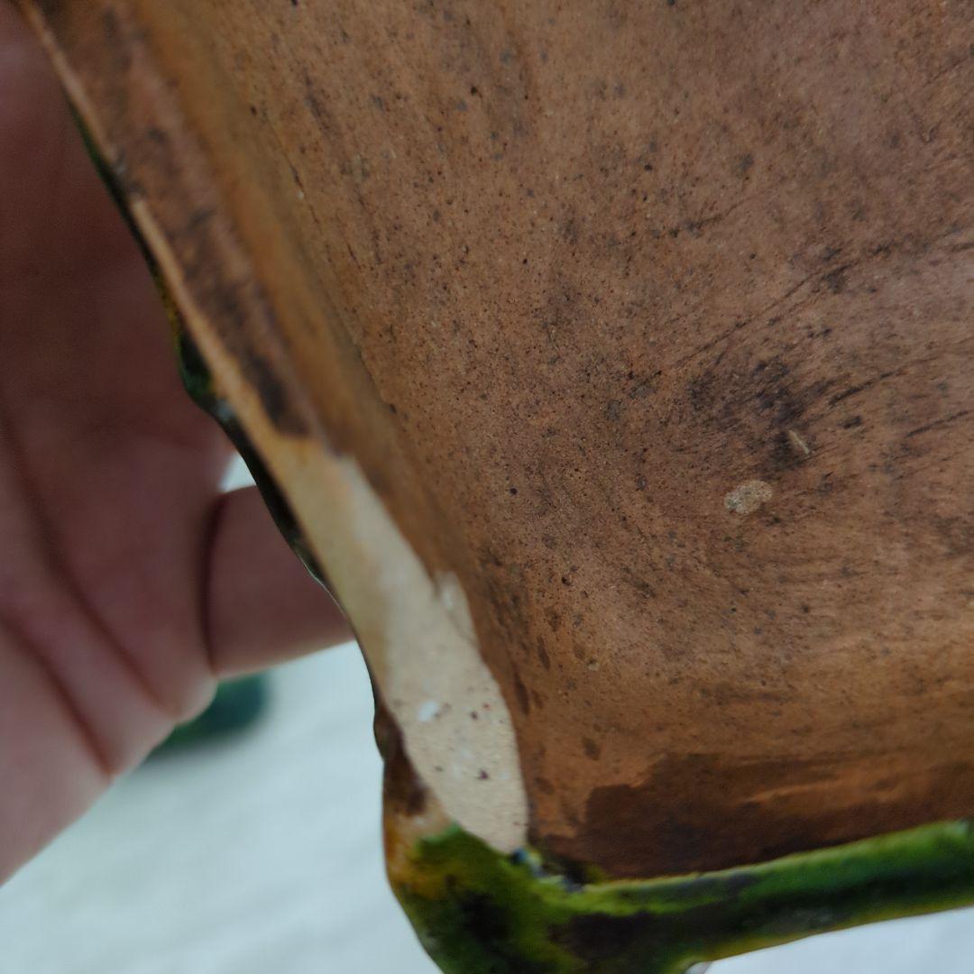 三彩象双耳象蓋餅壺 唐三彩 242