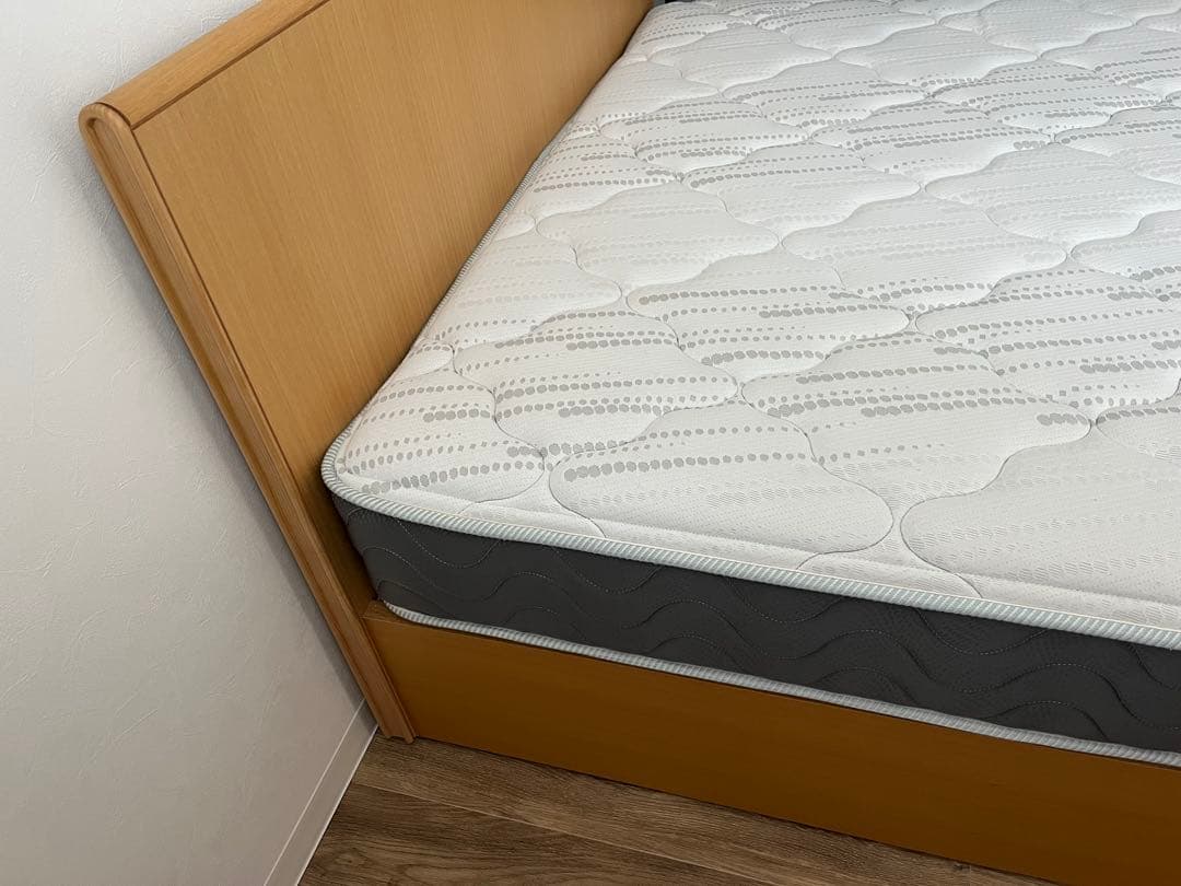 FranceBed　ダブル＆マットレスセット（収納付き・木製）