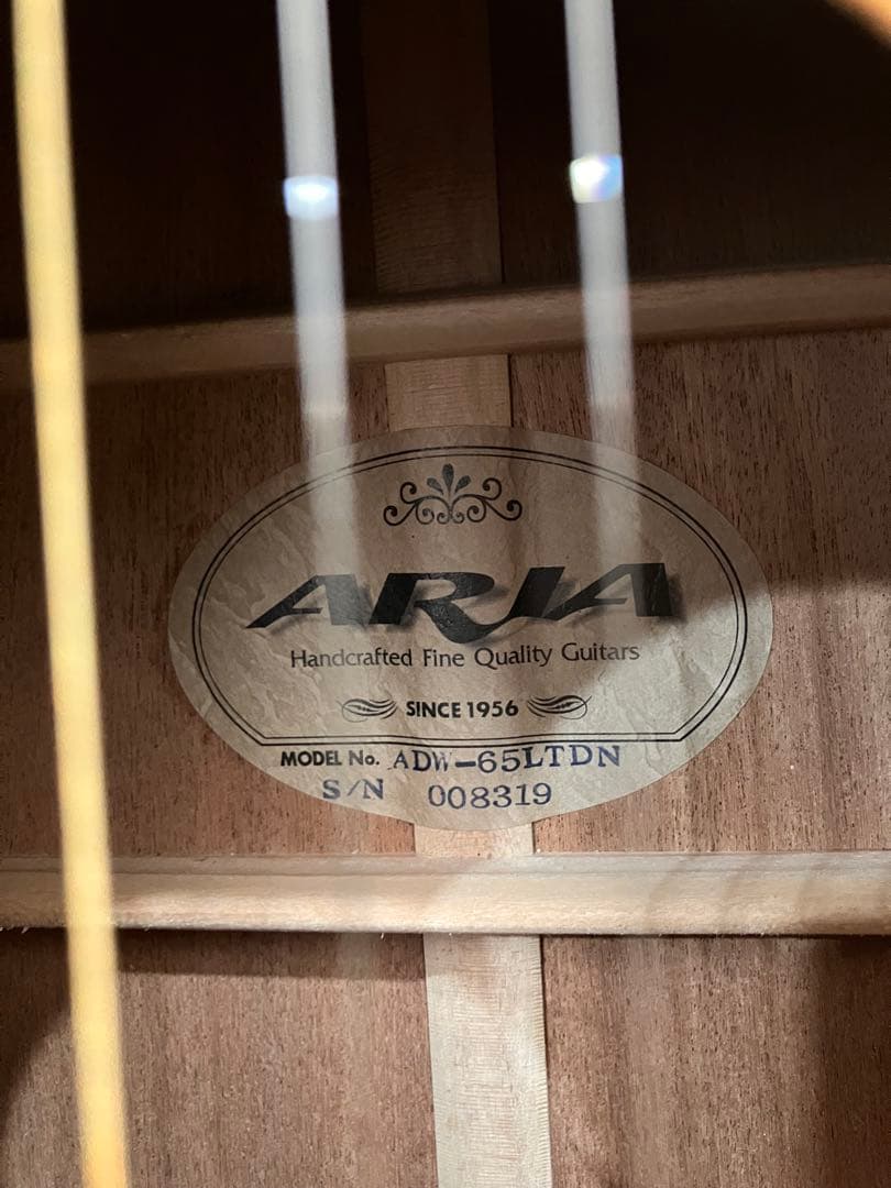 オール単板！ARIA ADW-65LTD アコースティックギター 中古