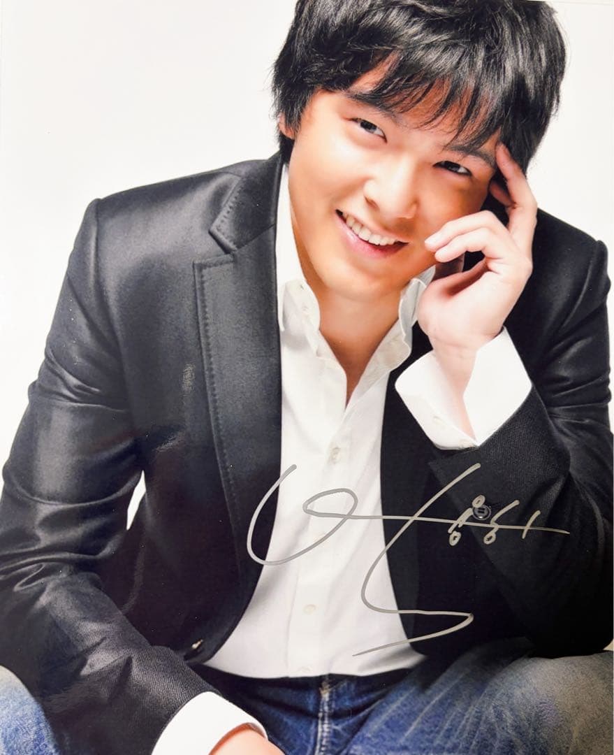 直筆サイン入り写真　冬のソナタ　パクヨンハ　サンヒョク