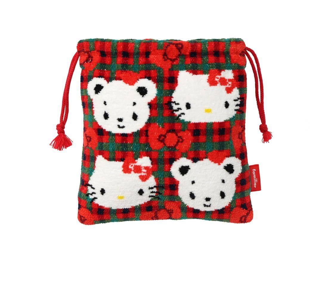 ファミリアxハローキティ 巾着ポー