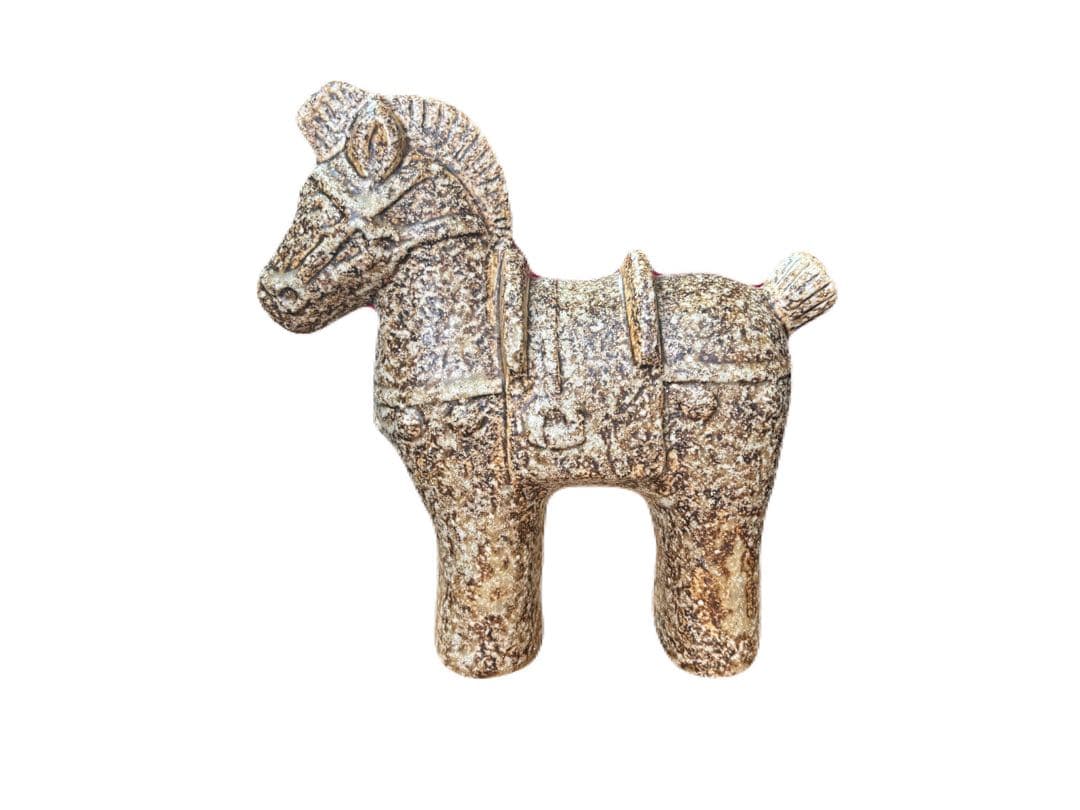 【2026年 丙午 縁起物】瀬戸焼 王子窯 加藤寛治作 馬型埴輪 共箱・完品