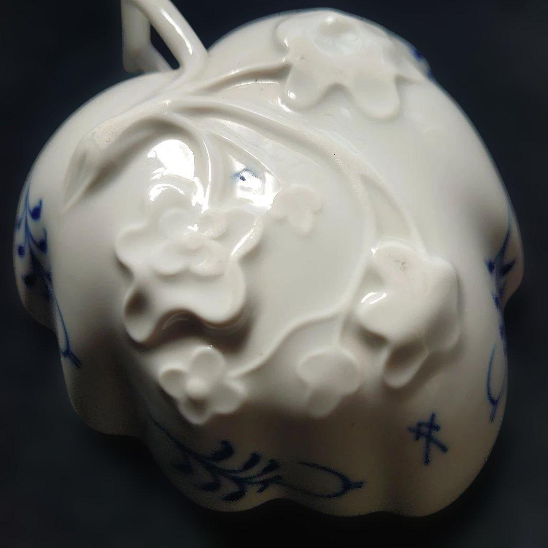 マイセン ブルーオニオン オープンシュガー リーフディッシュ