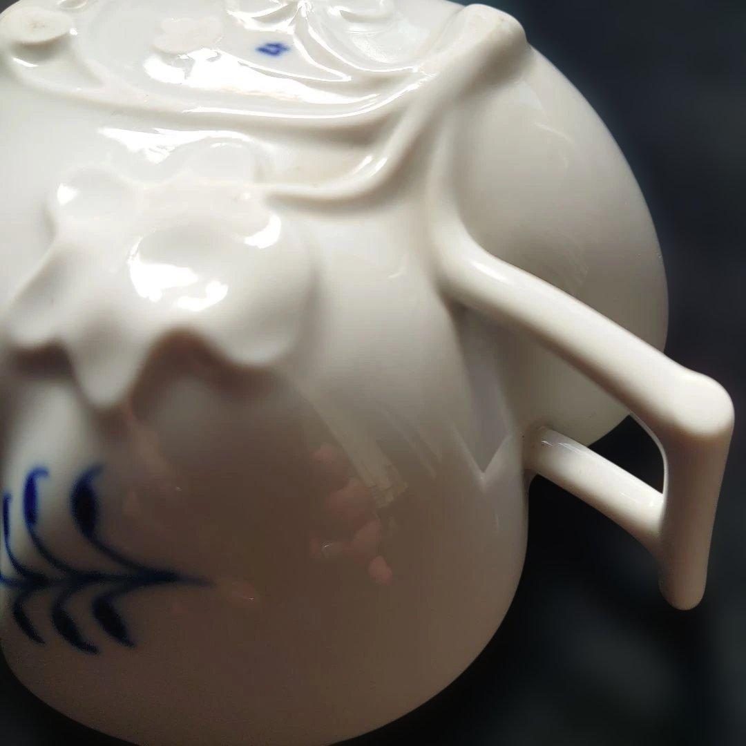 マイセン ブルーオニオン オープンシュガー リーフディッシュ