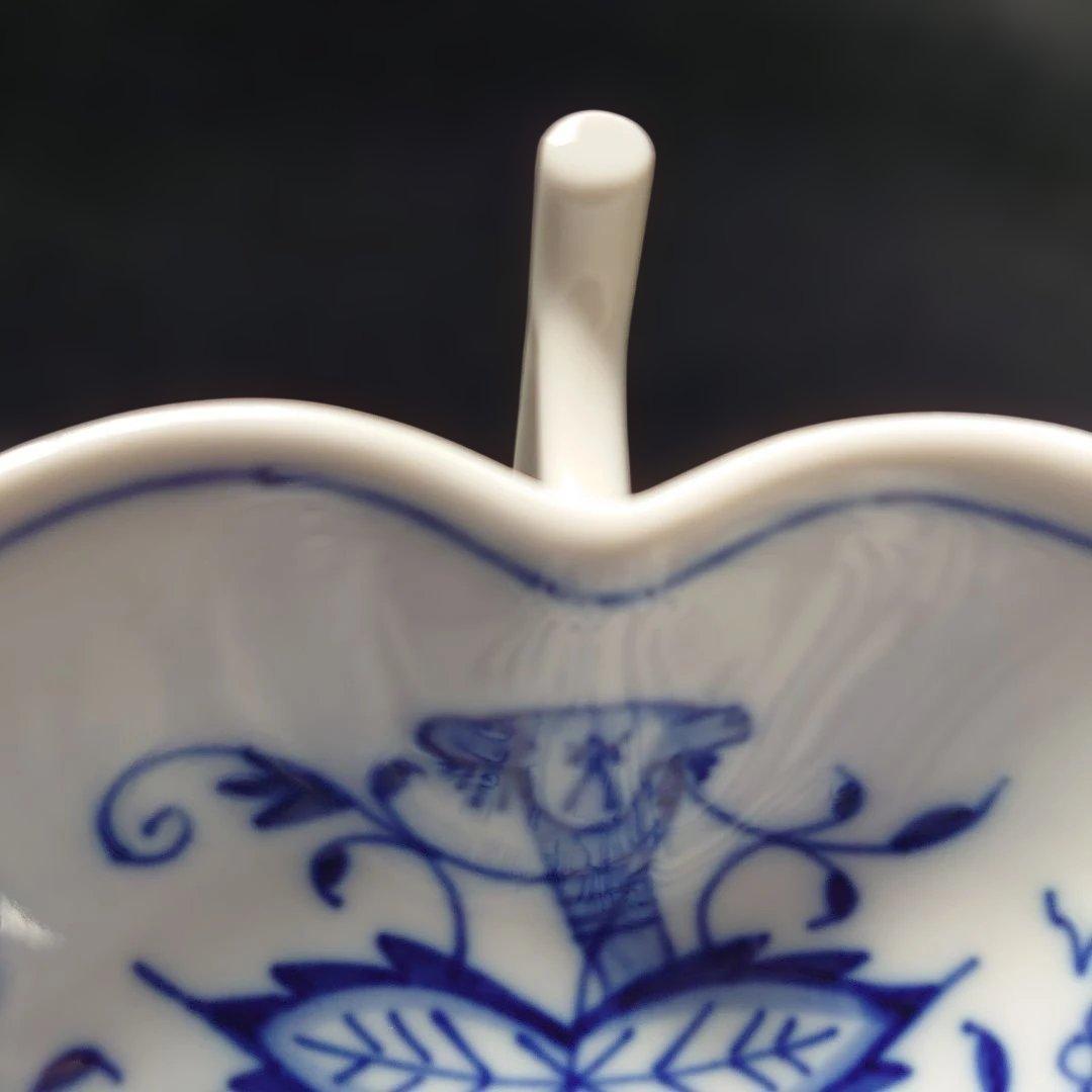 マイセン ブルーオニオン オープンシュガー リーフディッシュ