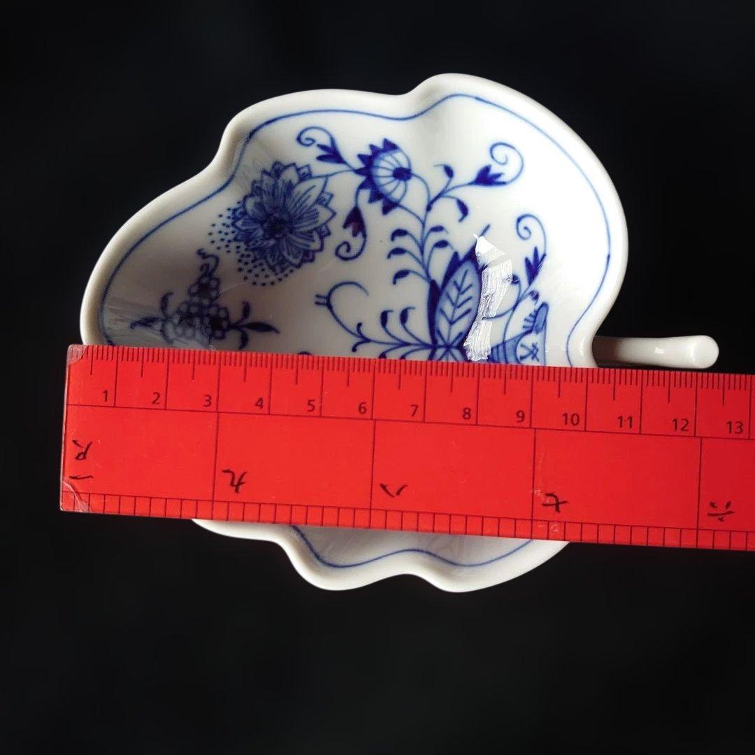 マイセン ブルーオニオン オープンシュガー リーフディッシュ