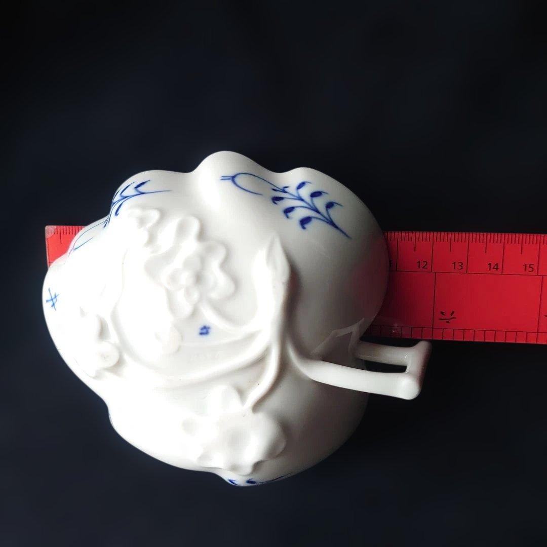 マイセン ブルーオニオン オープンシュガー リーフディッシュ