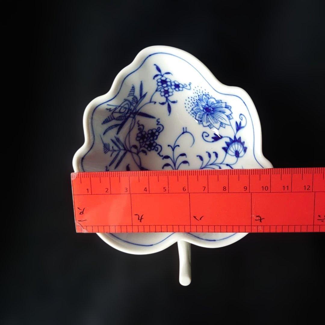 マイセン ブルーオニオン オープンシュガー リーフディッシュ