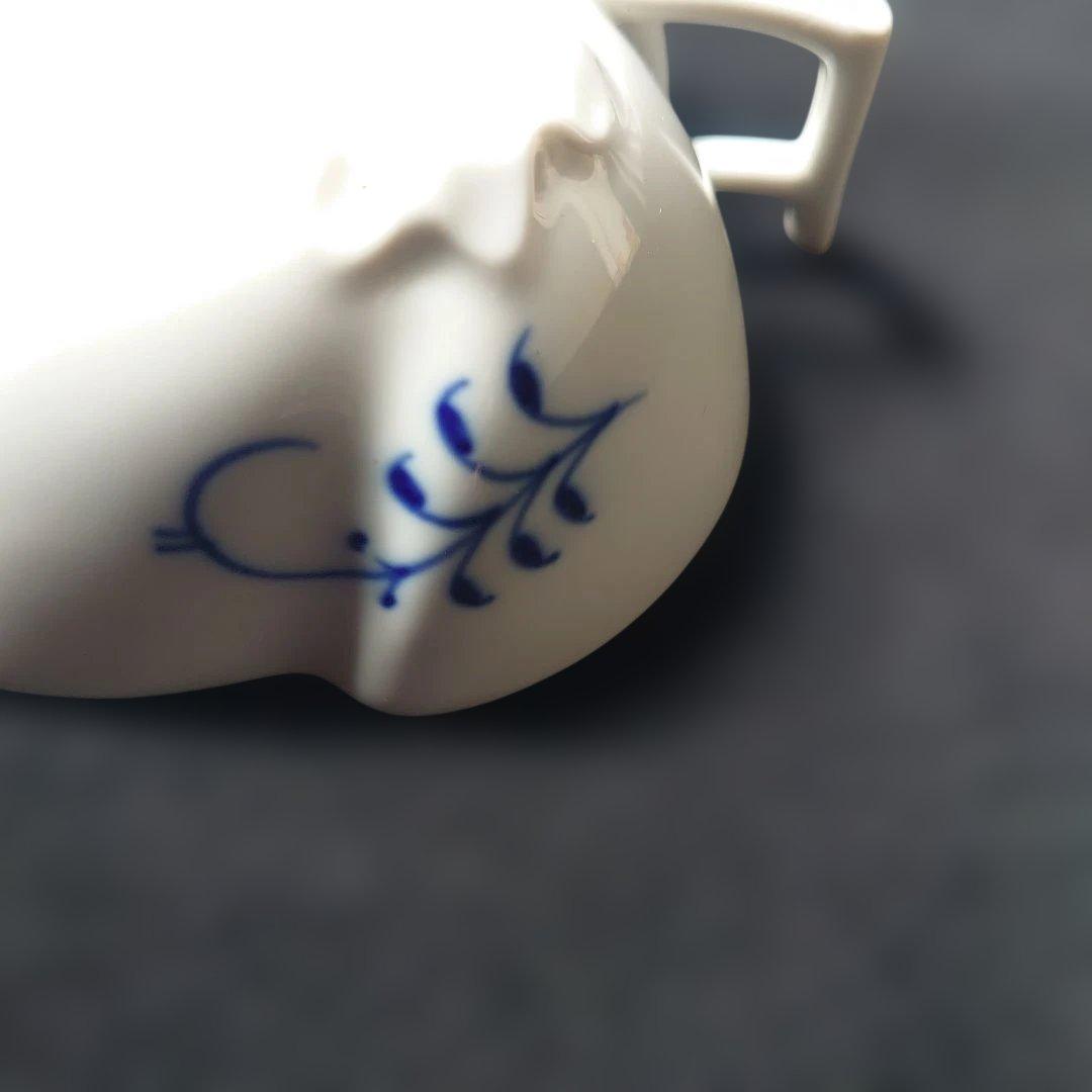 マイセン ブルーオニオン オープンシュガー リーフディッシュ