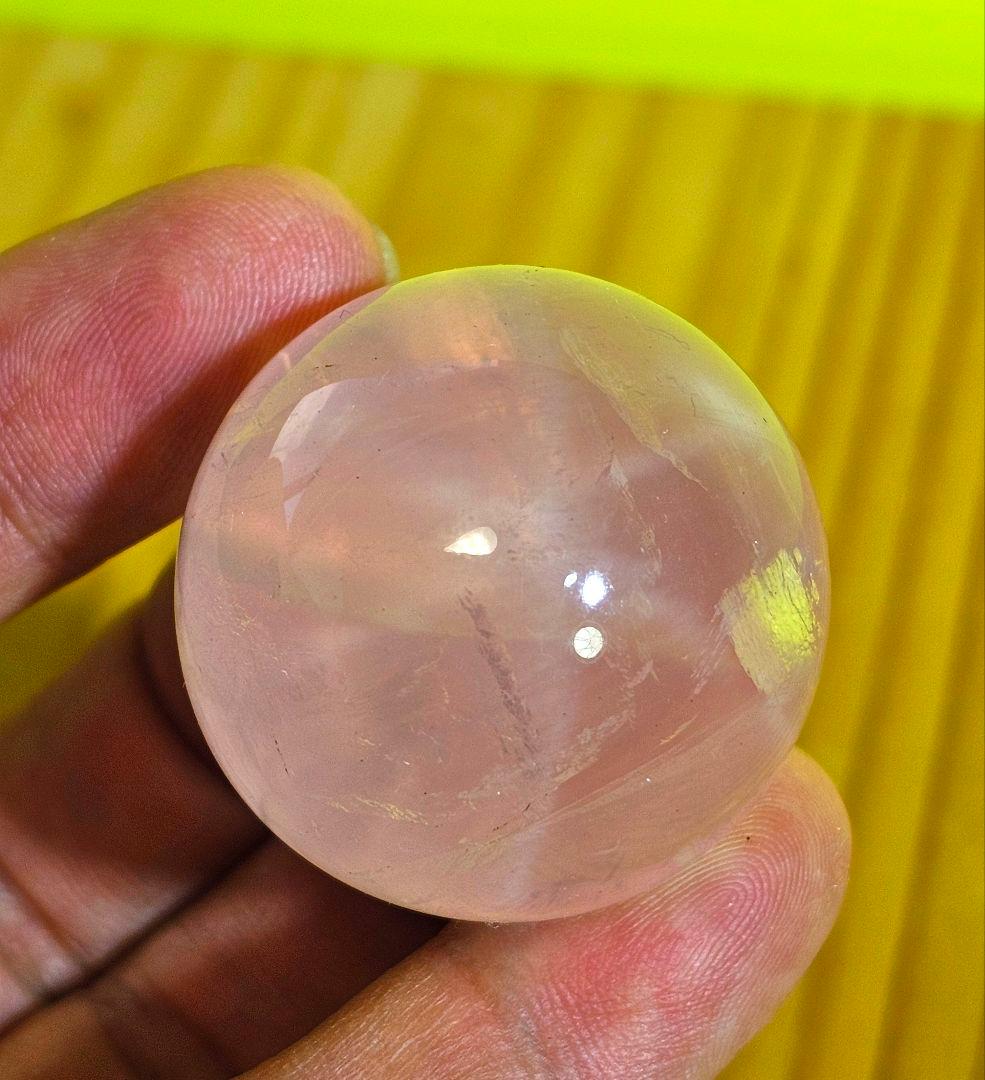 約50g以上あり‼️マダガスカル産 スターローズクォーツ 丸玉