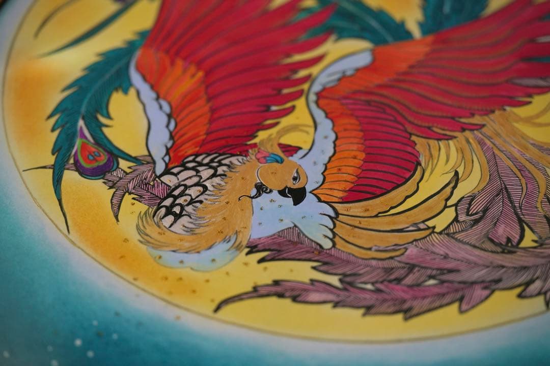 【風水画】月と鳳凰