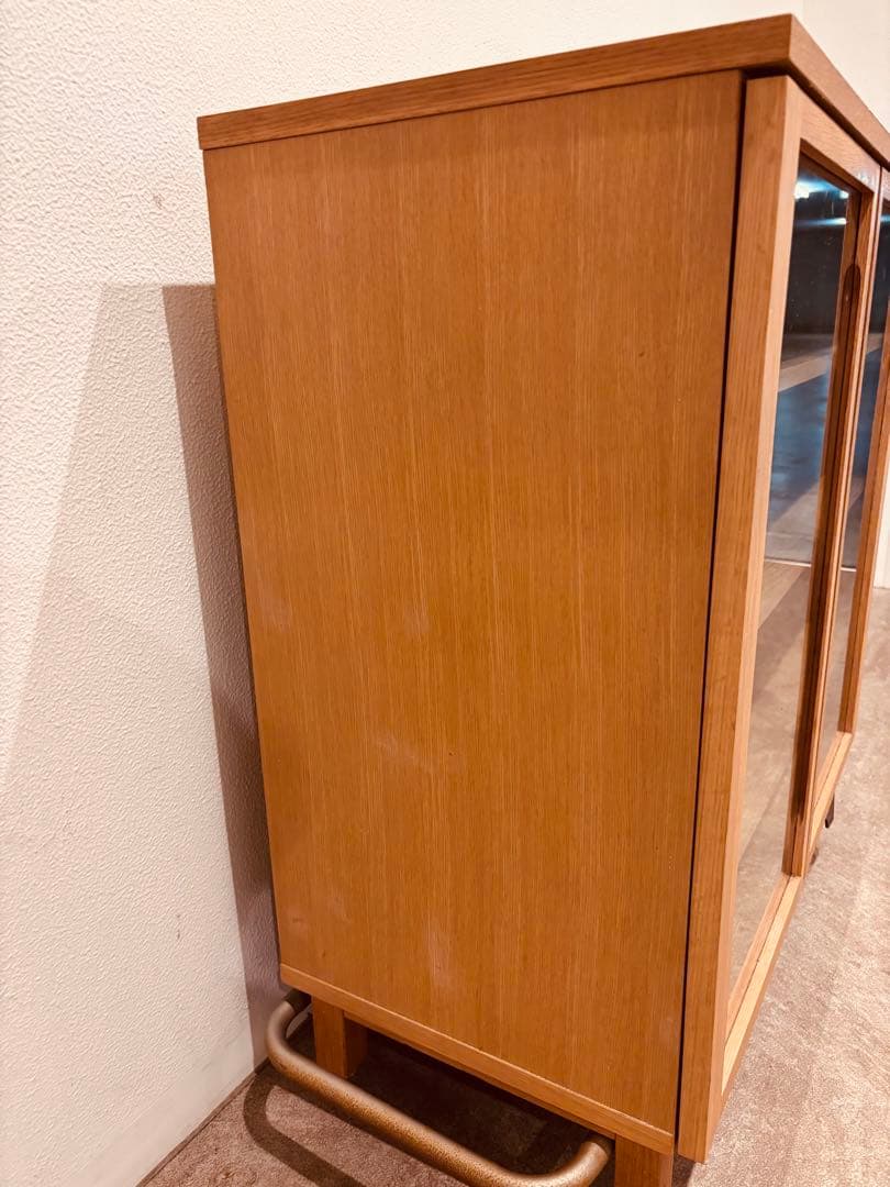 ⭐️美品⭐️入手困難⭐️無印良品⭐️脚付き⭐️オーク材・ガラス扉 キャビネット