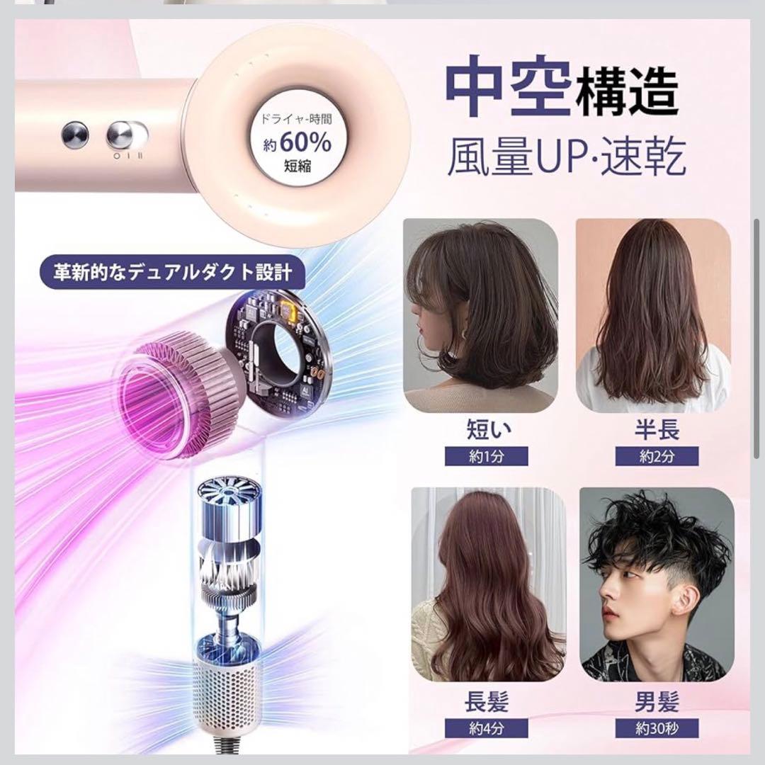 2025◆サロンレベルアップグレードドライヤー速乾】36億高濃度プラズマ高速