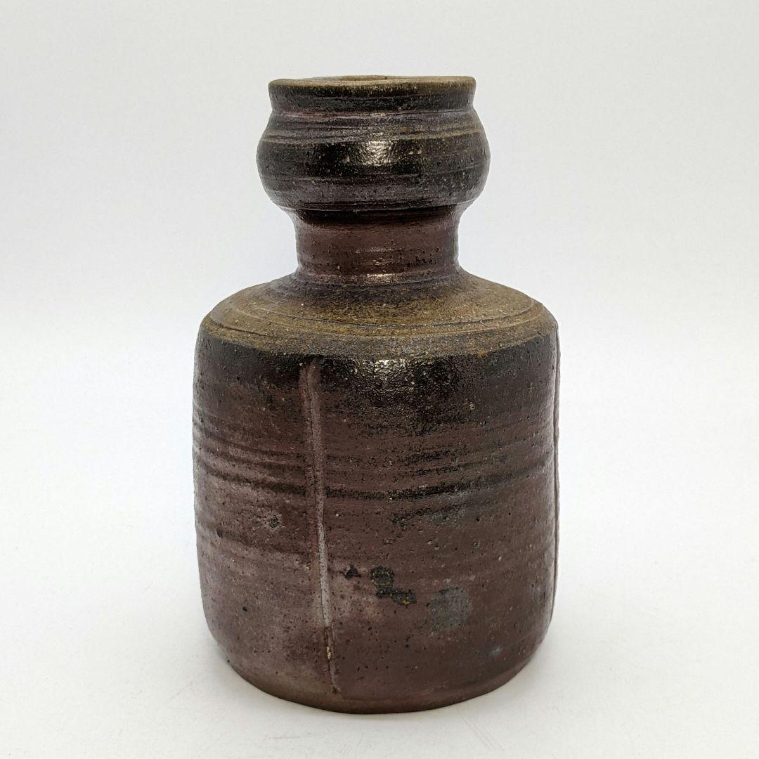 岡山県重要無形文化財 二代目藤原楽山 備前焼 花入 共箱 花器 花瓶 華道具