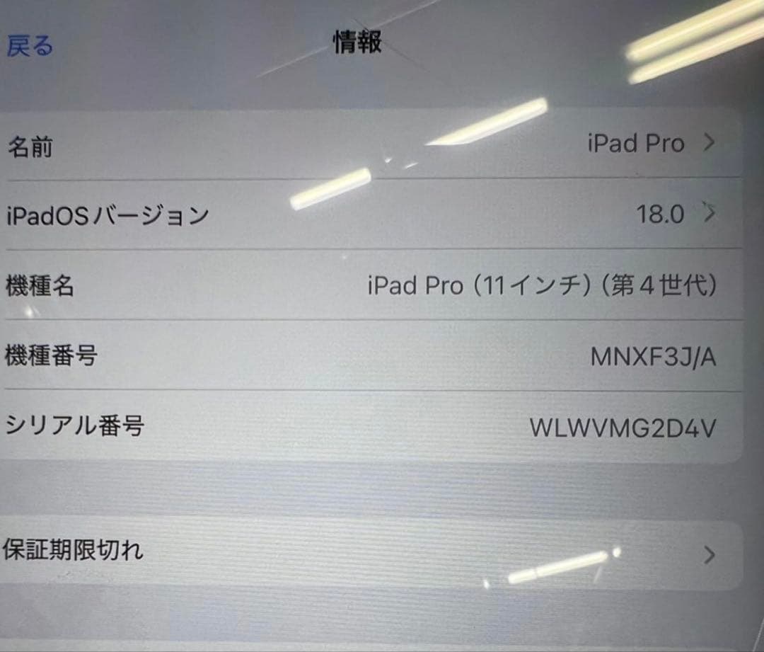 iPad Pro 11 inch M2 第4世代256g 訳あり