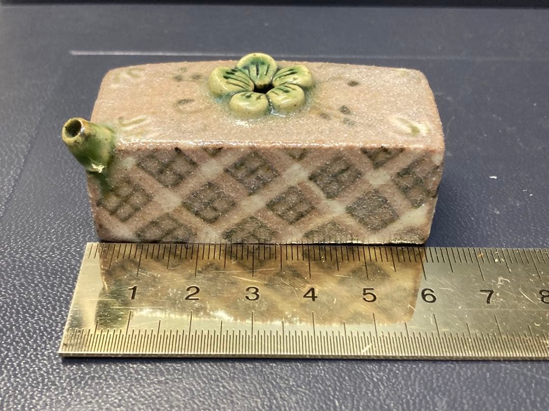 織部焼き　置物　大島久興　美濃陶芸