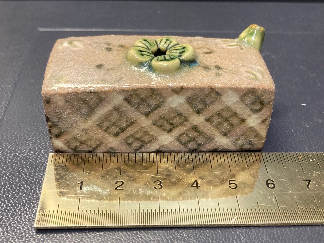 織部焼き　置物　大島久興　美濃陶芸