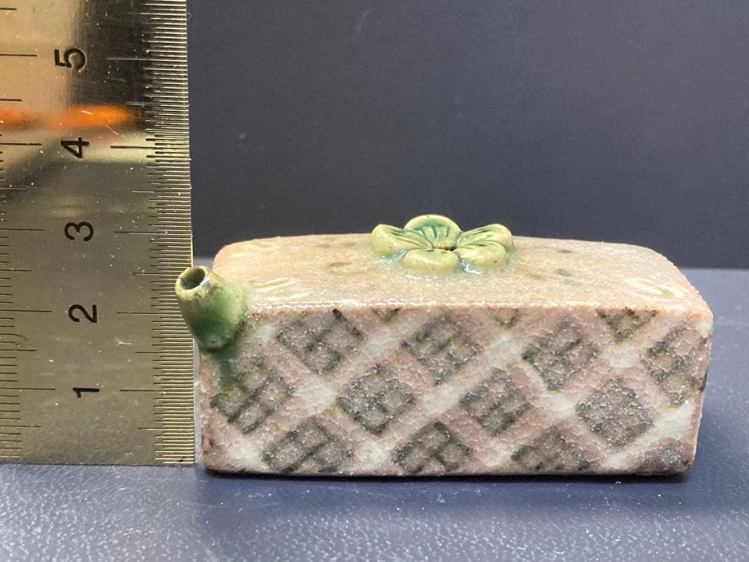 織部焼き　置物　大島久興　美濃陶芸