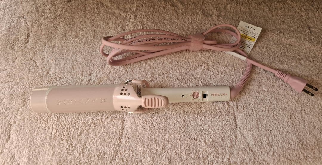 VODANA グラムウェーブカーリングアイロン40mm ストロベリークリーム