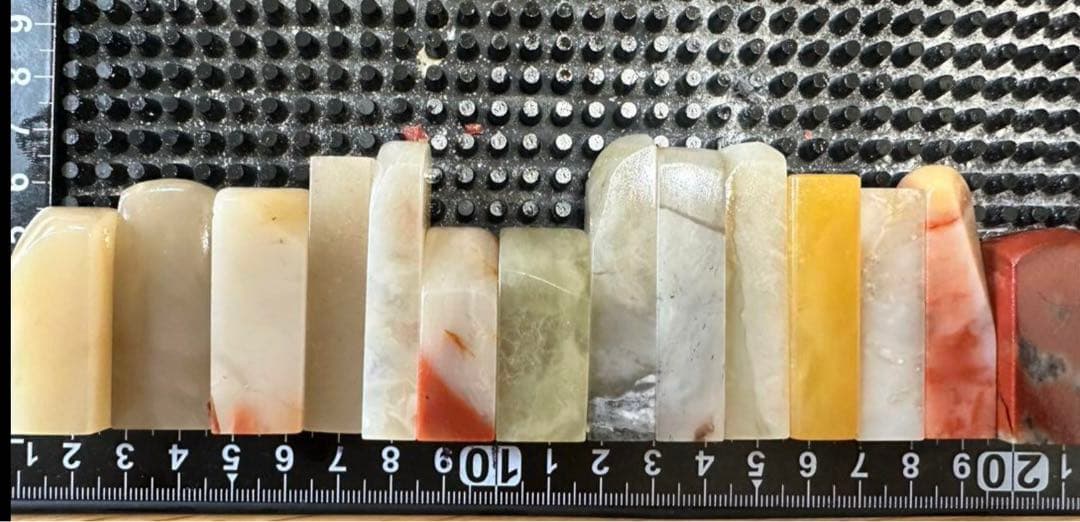 年末セール　篆刻　印材　印石　まとめ　書道　落款　遊印　20個セット　s-38