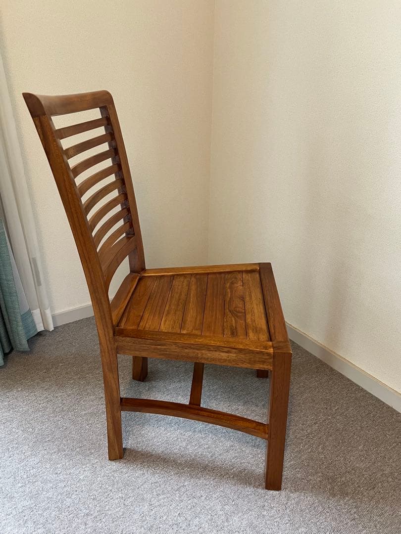 【あやちょ】①ダイニングチェア チーク 無垢材