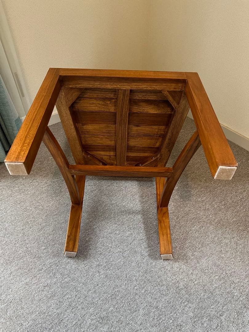 【あやちょ】①ダイニングチェア チーク 無垢材