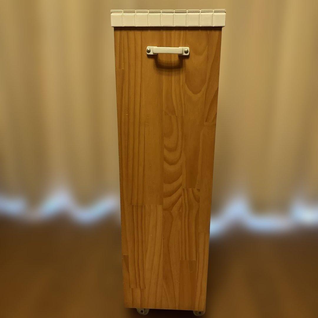 モモナチュラル スリムワゴン タイルトップ