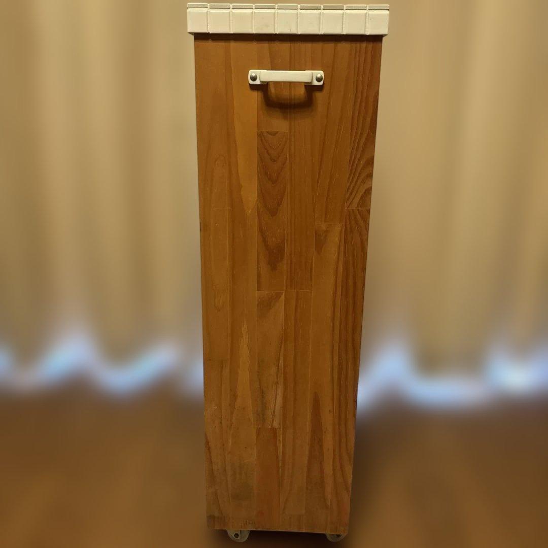 モモナチュラル スリムワゴン タイルトップ