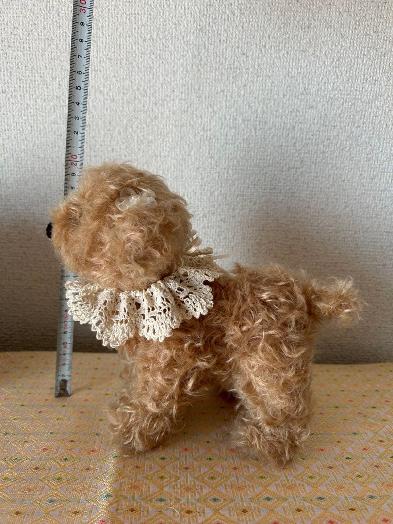 ハンドメイド：テディベア　ワンコ（トイプードル）　2501