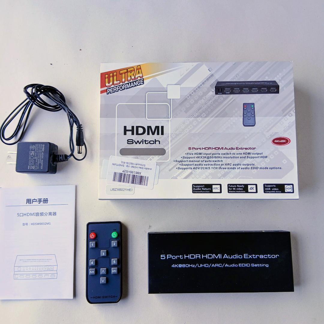 avedio links HDMI 切替器 4K 60Hz 5入力1出力