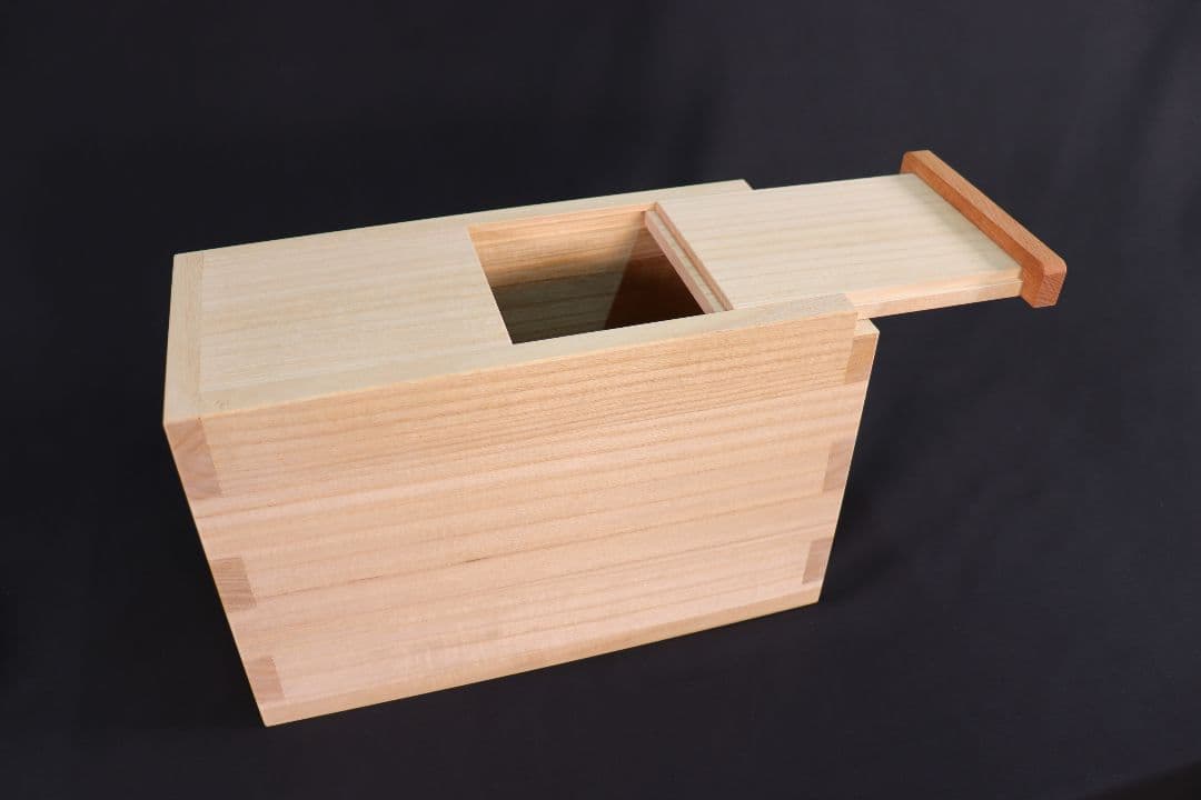 新作【スリムスライド5キロ用】最高峰の桐米びつ　ケヤキ　升付き