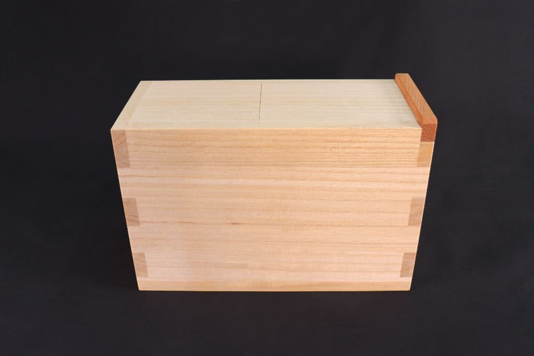 新作【スリムスライド5キロ用】最高峰の桐米びつ　ケヤキ　升付き