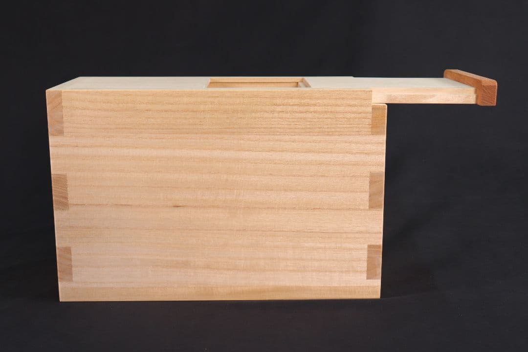 新作【スリムスライド5キロ用】最高峰の桐米びつ　ケヤキ　升付き