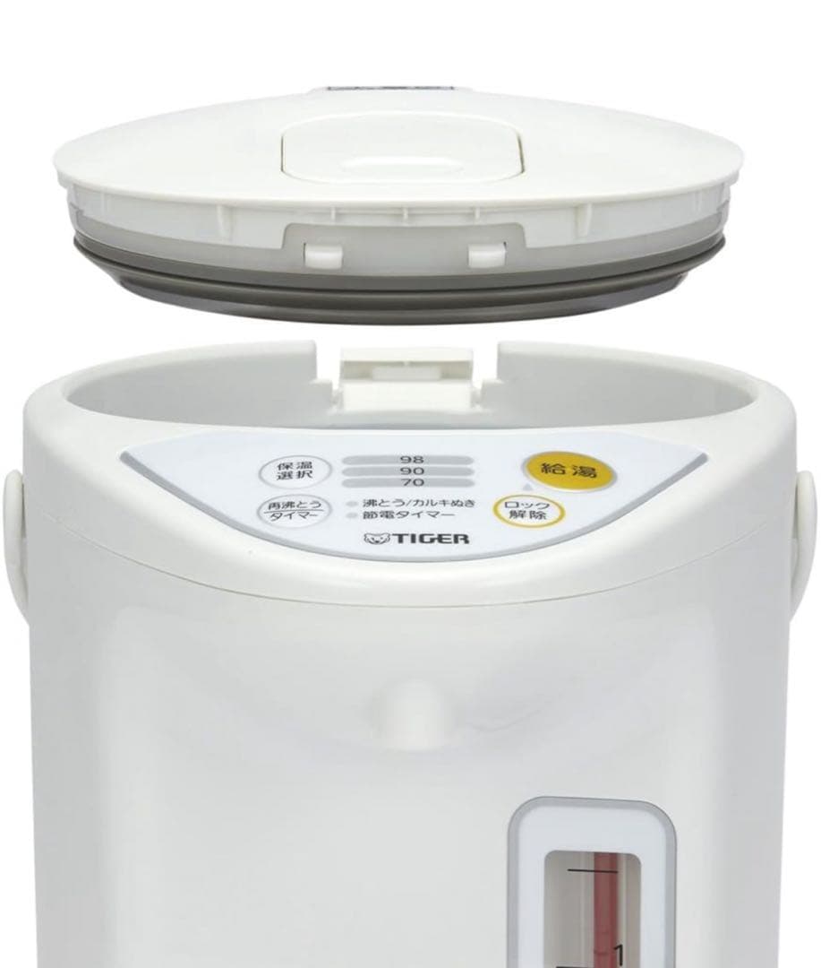 タイガー 魔法瓶 マイコン 電気 ポット 3L ホワイト