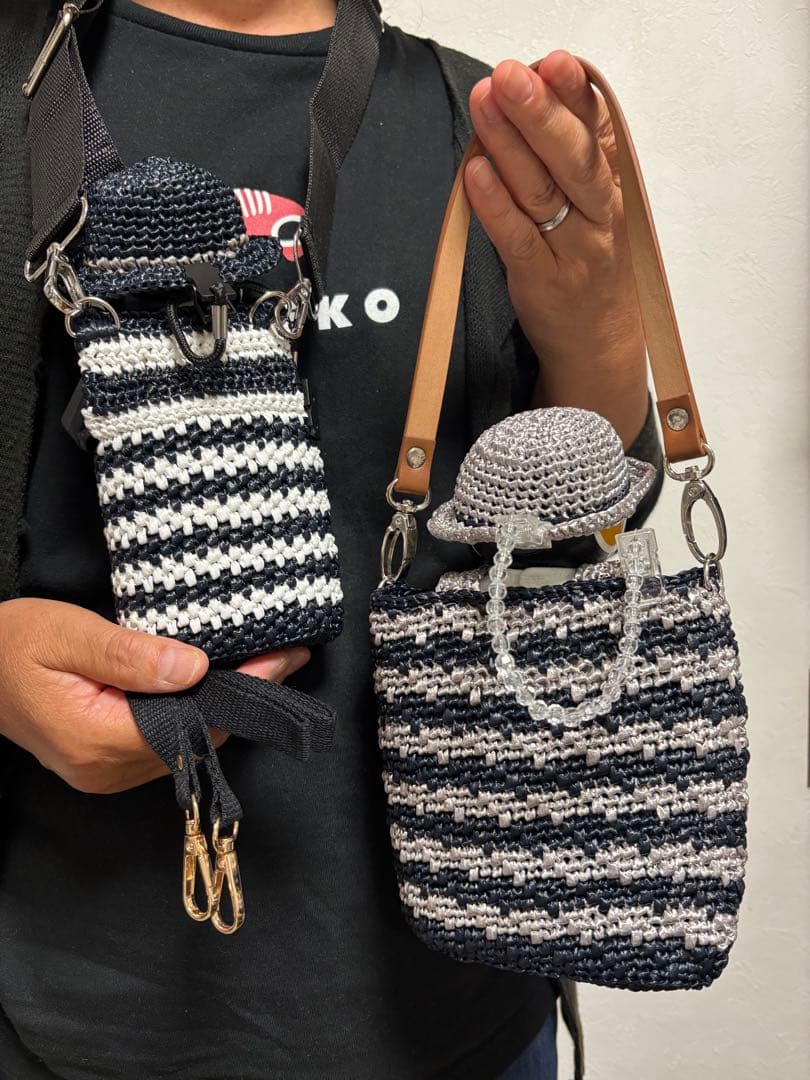 すっぴー出品　ロボホンのキャリーポーチ・麦わら帽子２点