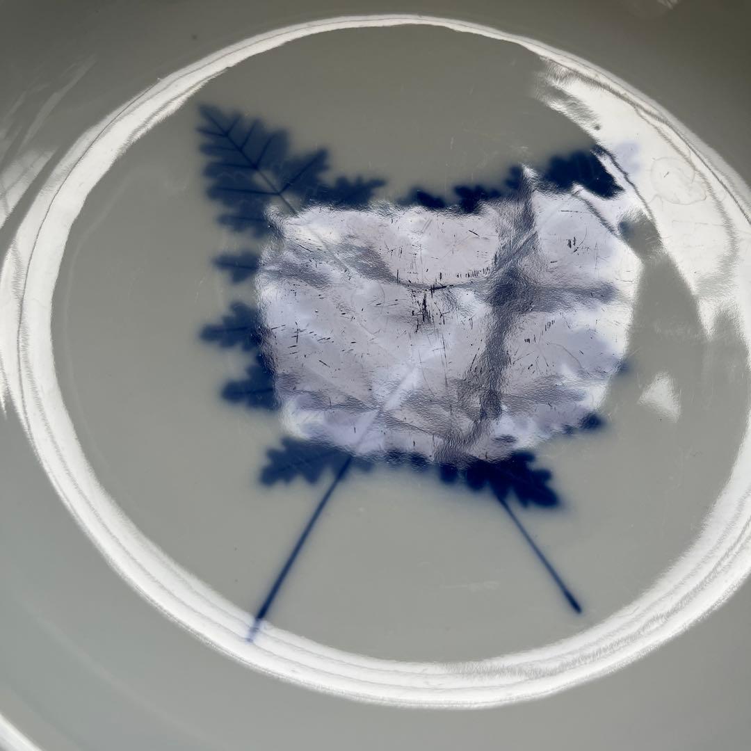 香蘭社　リーフ柄　角鉢　大鉢　レトロ