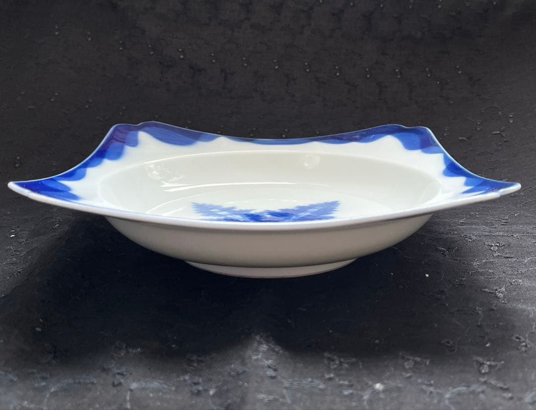 香蘭社　リーフ柄　角鉢　大鉢　レトロ