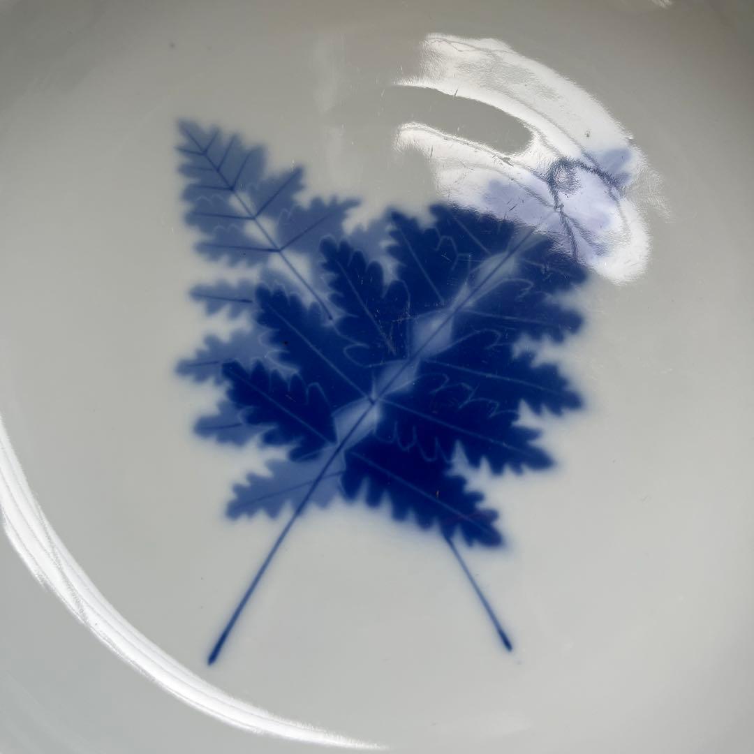 香蘭社　リーフ柄　角鉢　大鉢　レトロ