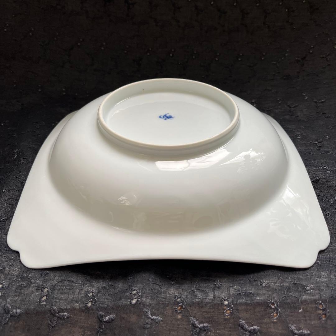 香蘭社　リーフ柄　角鉢　大鉢　レトロ