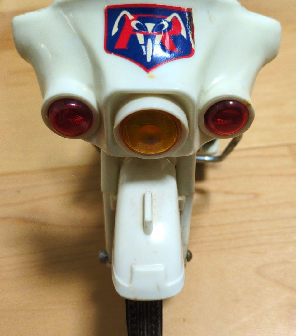 昭和レトロ　ヨネザワ　シルバー仮面　オートバイ　　　　　全長約30cm