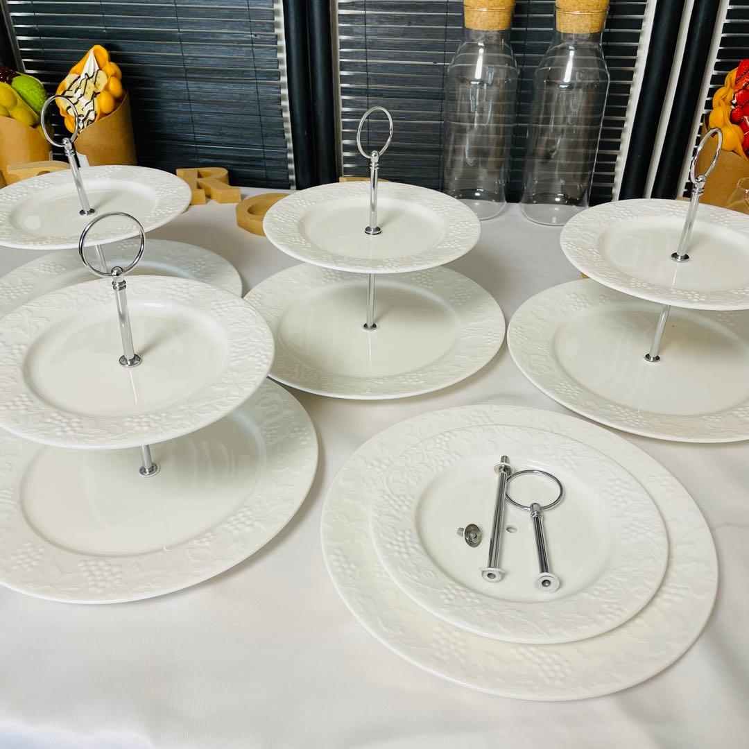 【美品】 2段式ケーキスタンド 5セット