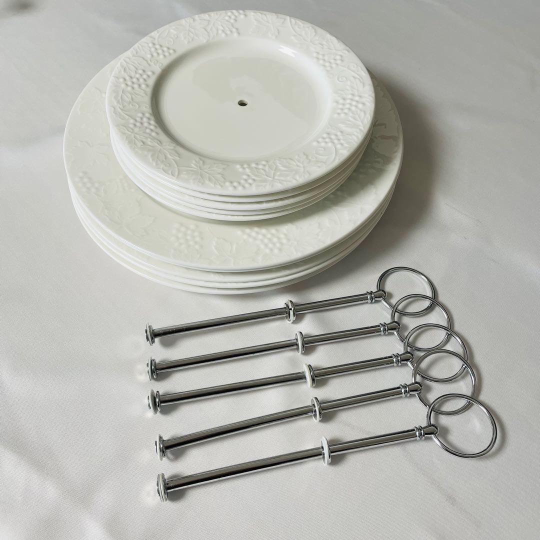 【美品】 2段式ケーキスタンド 5セット