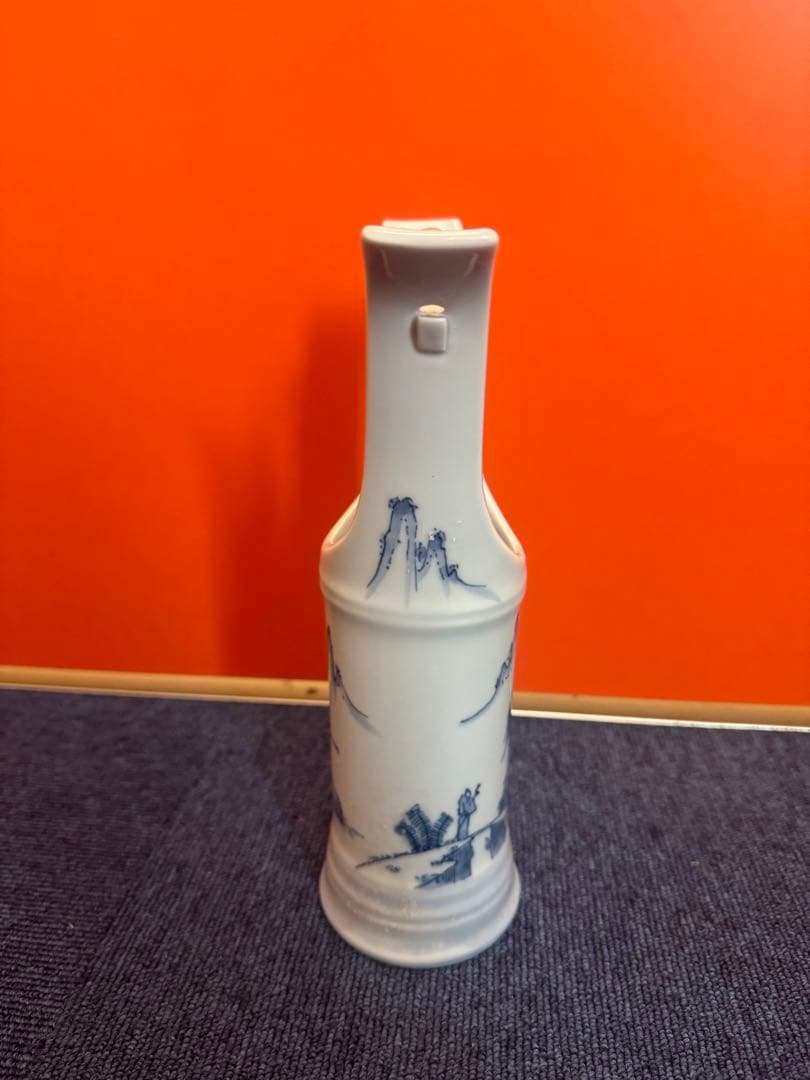 1622 有田焼　染付山水　花器、花入れ、手桶