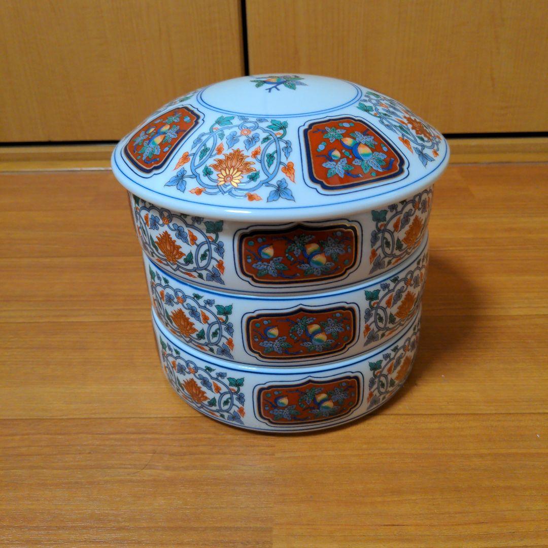 賞美堂　其泉作 染錦草花果実文　大