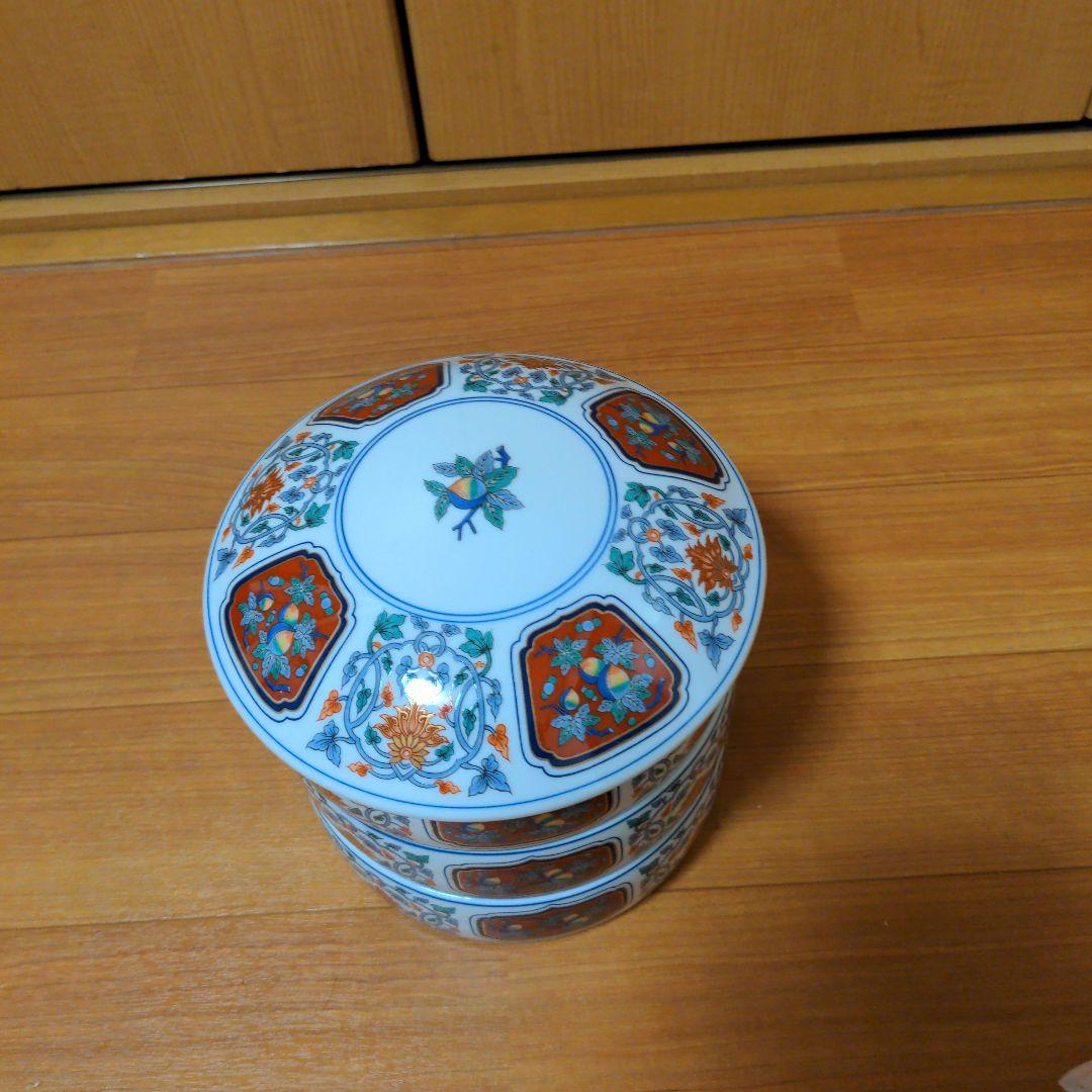 賞美堂　其泉作 染錦草花果実文　大