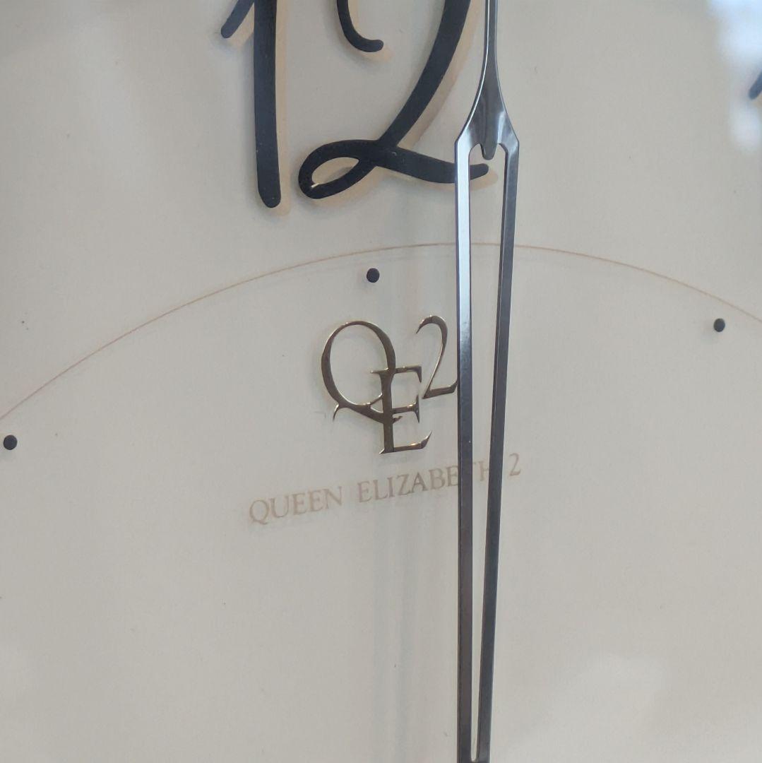 QUEEN ELIZABETH 2 花柄掛時計 日本製 リズム時計